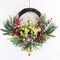 Pre-Lit Christmas Wreath for Front Door (Green/Red/Brown/Gold) 5"D x 21"W x 18"H